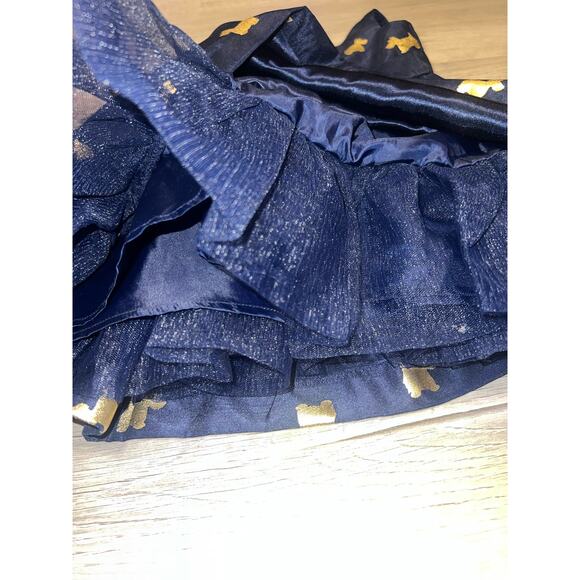 Scotty dog Navy and Gold baby girl Gymboree dress holiday size 18-24 months - Picture 4 of 5